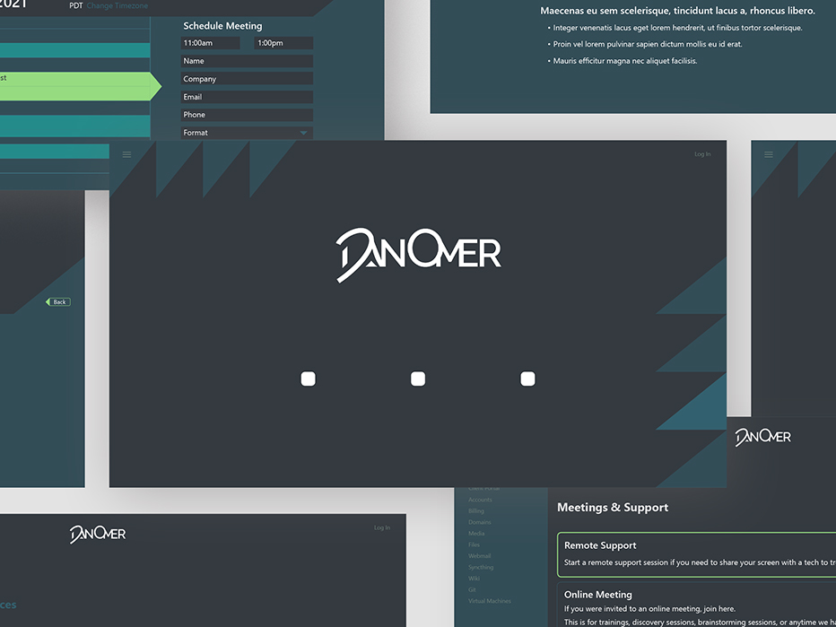 Spread of multiple pages for danomer.com