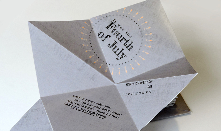 Fourth of July lyric book