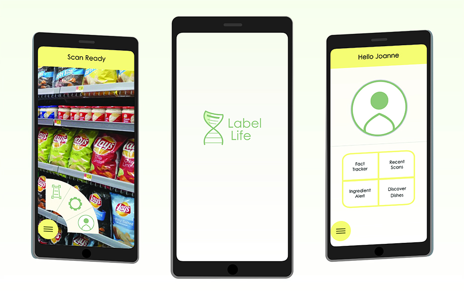 Label Life thesis app mockup