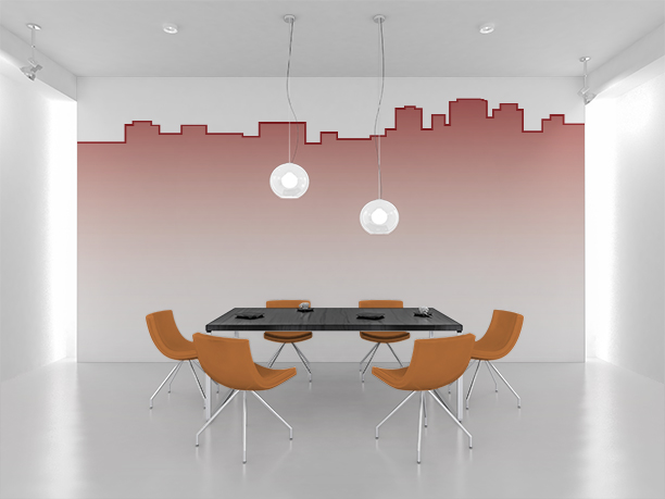 Mockup of identity on interior