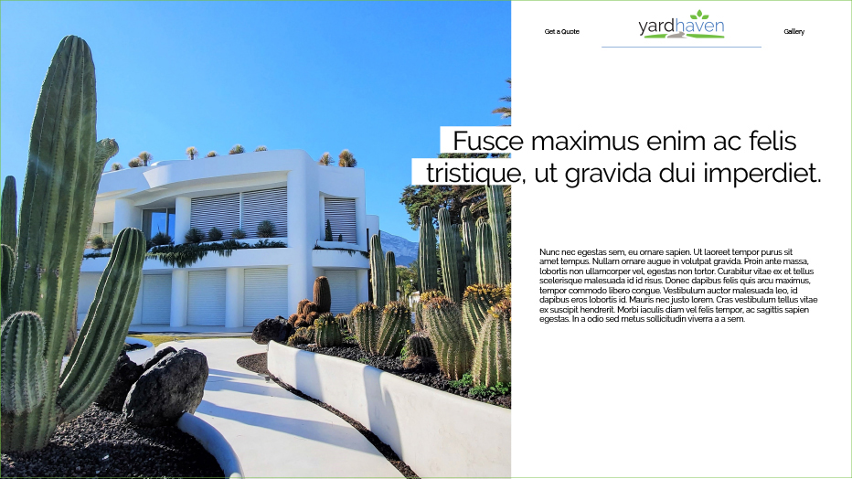 Full Detail of yardhaven Homepage